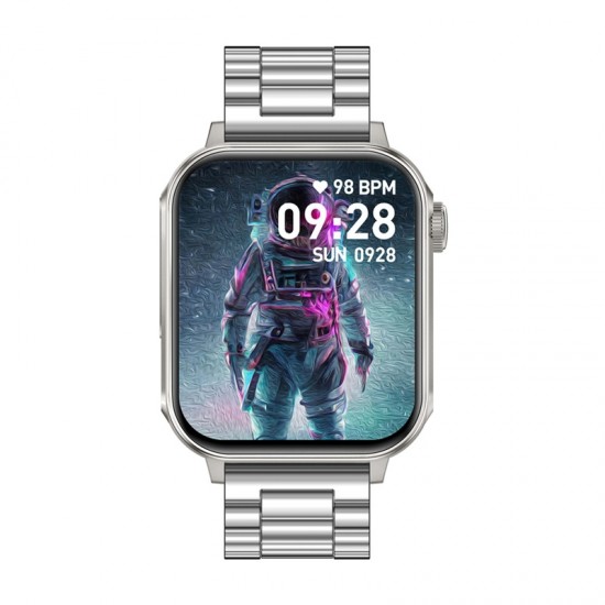 Colmi P80 smartwatch (ατσάλινο και ασημί)