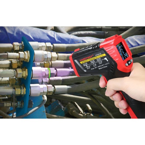 Habotest Ψηφιακό Θερμόμετρο με Λέιζερ/Μετρητής υγρασίας HT651D (Μαύρο/Κόκκινο)