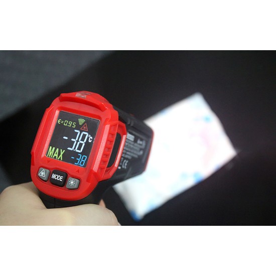 Habotest Θερμόμετρο Υπερύθρων με Λέιζερ χωρίς Επαφή HT650A (Μαύρο/Κόκκινο)