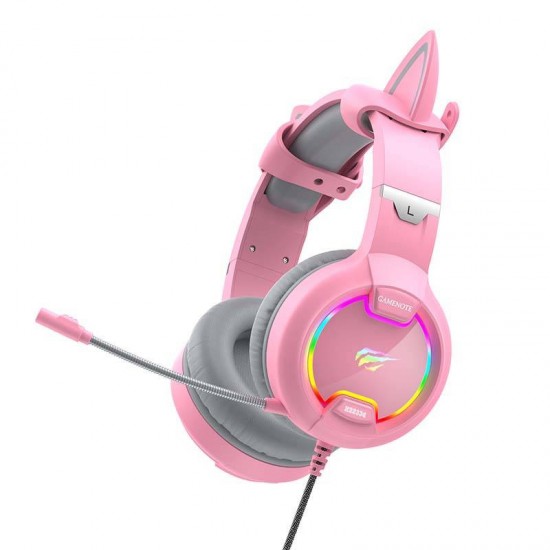 Gaming headphones Havit GAMENOTE H2233d RGB (pink)