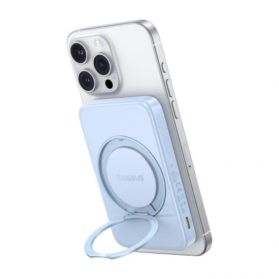 Baseus powerbank με βάση στήριξης PicoGo Qi2 5000mAh 20W (μπλε)