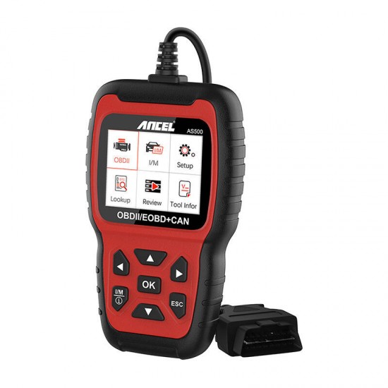 Ancel Διαγνωστικό Scanner OBD2 AS500/AC105 (Κόκκινο/Μαύρο)