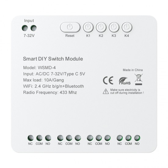 DIY Avatto WSMD-4 32V μονάδα έξυπνου διακόπτη