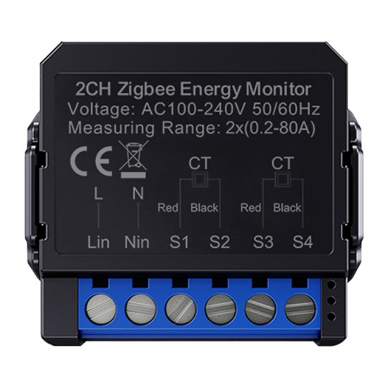 Έξυπνος αμφίδρομος μετρητής ενέργειας Avatto ZigBee ZWPM16-2