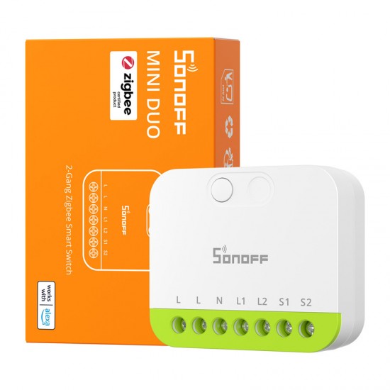 Μίνι διακόπτης Sonoff MINI-ZB2GS ZigBee δύο καναλιών ZigBee