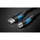 USB 2.0 A to USB-B printer cable Vention VAS-A16-B100 1m Black