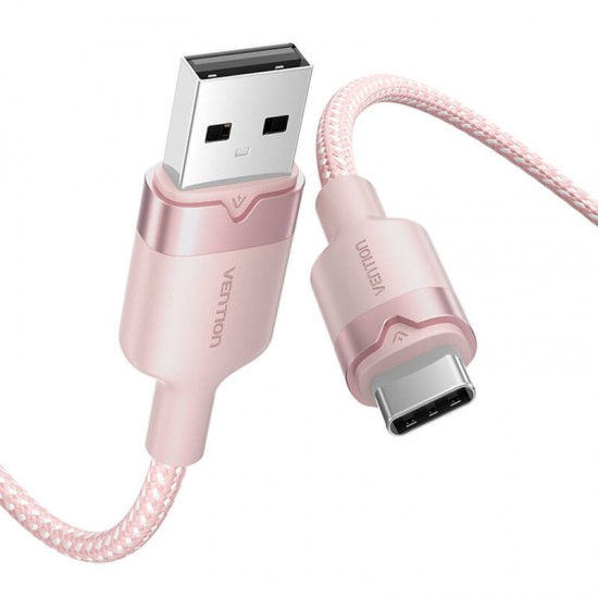 Καλώδιο USB 2.0 A σε USB-C 3A Vention CTNPH 2M (ροζ)