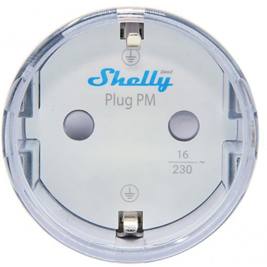 Shelly Plug PM Gen3 Matter 13A έξυπνη πρίζα, λευκή