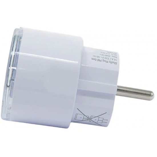 Shelly Plug PM Gen3 Matter 13A έξυπνη πρίζα, λευκή