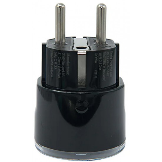 Shelly Plug PM Gen3 Matter 13A έξυπνη πρίζα, μαύρη