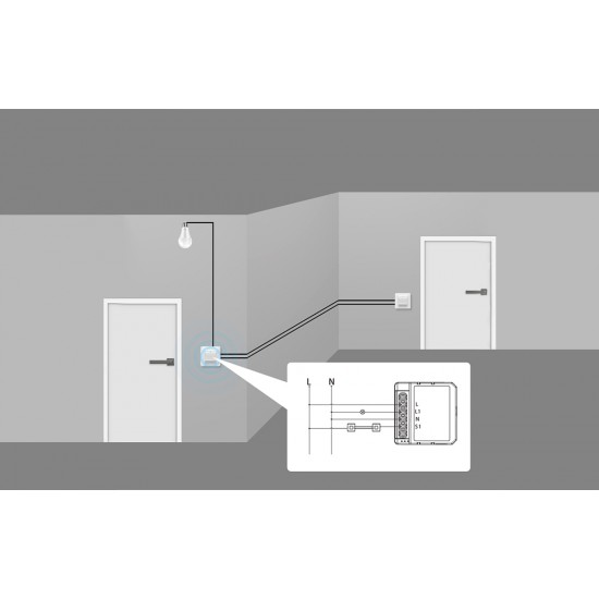 Avatto Έξυπνος Ενδιάμεσος Διακόπτης WiFi WSM16-W4 TUYA (Λευκό)