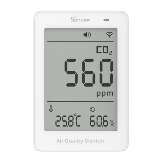 Sonoff AirGuard CO2 SAWF-08P WiFi LCD Μετρητής ποιότητας αέρα