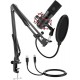 Πυκνωτικό μικρόφωνο με τρίποδο Fifine T732 (μαύρο)