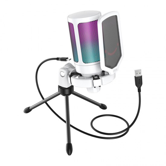 Πυκνωτικό μικρόφωνο παιχνιδιών Fifine A6VW (λευκό)