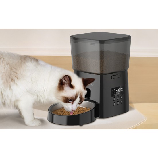 Rojeco 2L έξυπνος διανομέας τροφής κατοικίδιων ζώων Έκδοση κουμπιού