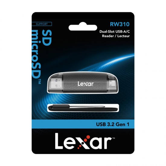 Αναγνώστης καρτών μνήμης Lexar LRW310X Dual USB-A/C micro SD, SD USB 3.1