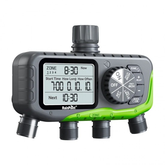 Ελεγκτής άρδευσης RainPoint 4 ζωνών ITV447