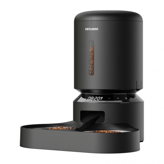 PETLIBRO Granary Διανομέας τροφής για κατοικίδια 5 λίτρων με διπλό μπολ (Μαύρο)