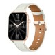 Smartwatch COLMI C28 σε χρυσό χρώμα με λευκό δερμάτινο λουράκι