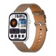 Smartwatch COLMI C28 – Ασημί + Καφέ δερμάτινο λουράκι