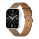 Smartwatch COLMI C28 – Ασημί + Καφέ δερμάτινο λουράκι