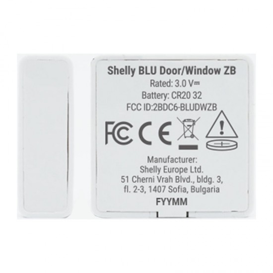 Shelly BLU Αισθητήρας πόρτας/παραθύρου ZB με Zigbee και Bluetooth