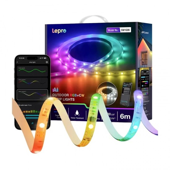 LEPRO SW1-6 RGB Έξυπνη λωρίδα LED, 6 m