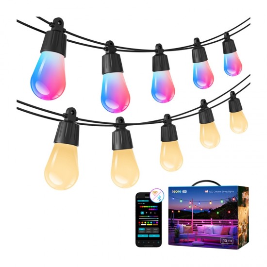 LEPRO ZB1-15 Φωτιστικά αλυσίδα με Wi-Fi, 15 μ.