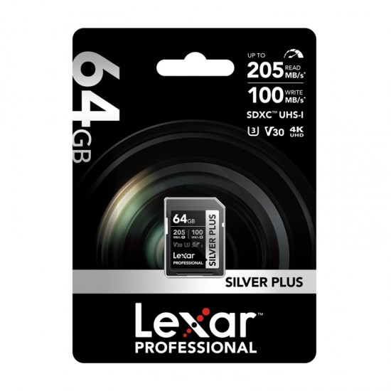 Κάρτα μνήμης Lexar Professional SILVER PLUS SDXC 64GB