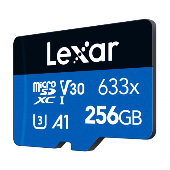 Κάρτα μνήμης Lexar High-Performance 633x microSDXC 256GB + προσαρμογέας SD