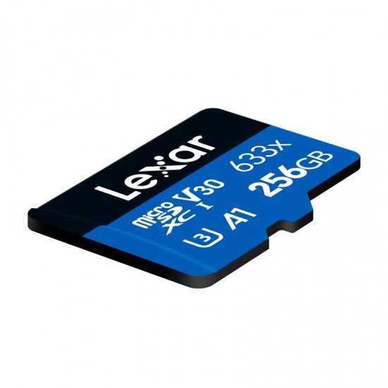 Κάρτα μνήμης Lexar High-Performance 633x microSDXC 256GB + προσαρμογέας SD