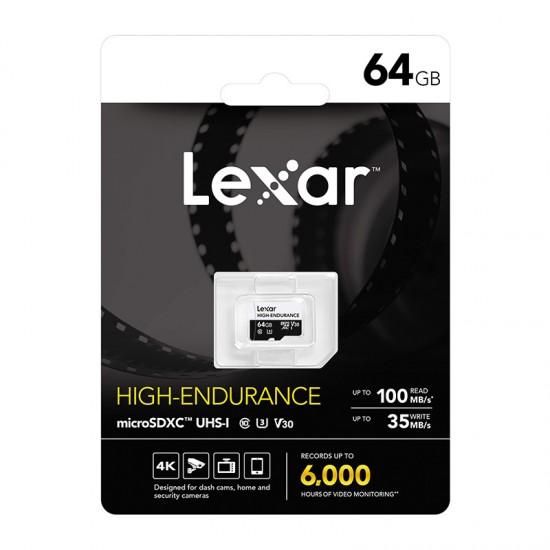 Κάρτα μνήμης Lexar υψηλής αντοχής microSDHC/microSDXC 64GB