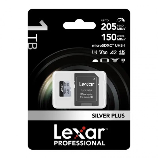 Καθήκοντα αγοράς Lexar High-Performance Silver Plus microSDXC 1TB + προσαρμογέας