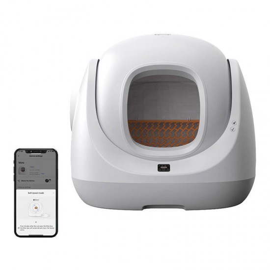 Catlink Έξυπνη Αυτοκαθαριζόμενη Αμμοδόχος BayMax Lite (Ανοιχτό Γκρι) CL-CA-03