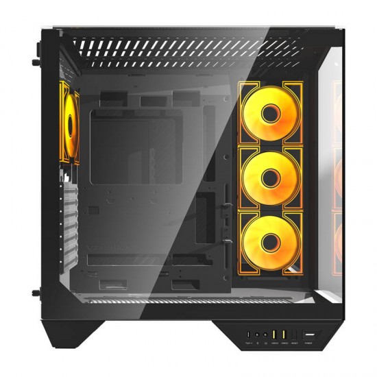 Darkflash DY470 θήκη υπολογιστή (μαύρο) + 4 ανεμιστήρες