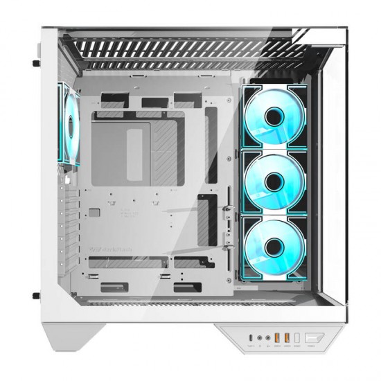 Darkflash DY470 θήκη υπολογιστή (λευκό) + 4 ανεμιστήρες
