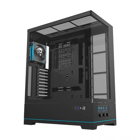 Darkflash DY451L PRO θήκη υπολογιστή με ανεμιστήρα (μαύρο)