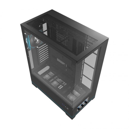 Darkflash DY451L PRO θήκη υπολογιστή με ανεμιστήρα (μαύρο)