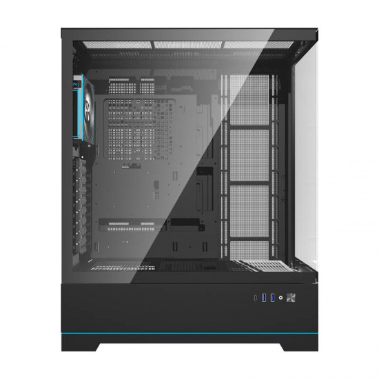 Darkflash DY451L PRO θήκη υπολογιστή με ανεμιστήρα (μαύρο)