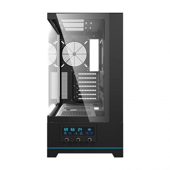 Darkflash DY451 κουτί υπολογιστή χωρίς ανεμιστήρες (μαύρο)