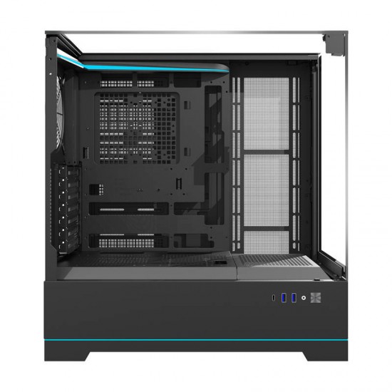 Darkflash DY450 θήκη υπολογιστή χωρίς ανεμιστήρες (μαύρο)