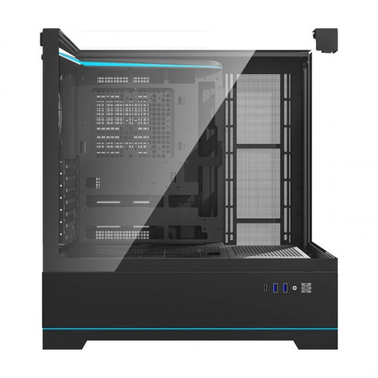 Darkflash DY450 θήκη υπολογιστή χωρίς ανεμιστήρες (μαύρο)