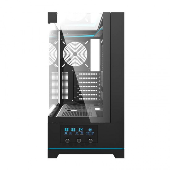 Darkflash DY450 θήκη υπολογιστή χωρίς ανεμιστήρες (μαύρο)