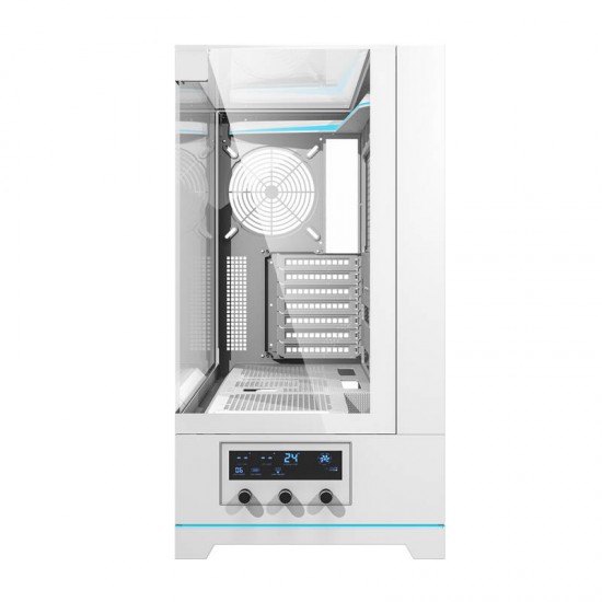 Darkflash DY450 θήκη υπολογιστή χωρίς ανεμιστήρες (λευκό)