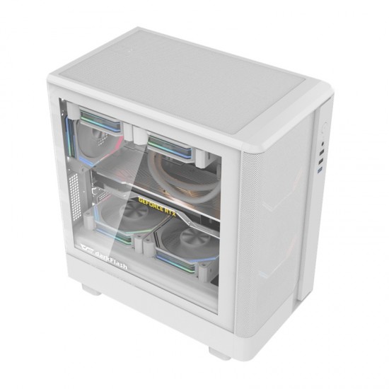Darkflash DB330M Mesh θήκη υπολογιστή (λευκό)