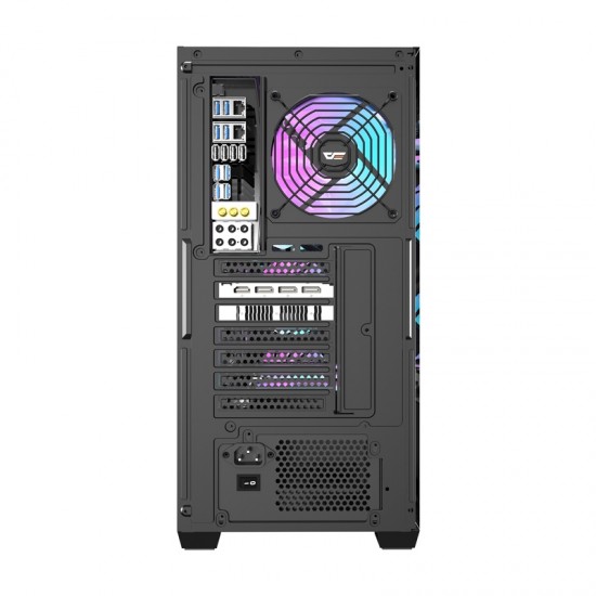 Darkflash DS900WD θήκη υπολογιστή (μαύρο) + 4 ανεμιστήρες