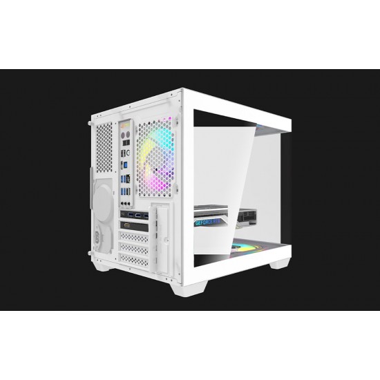 Darkflash C275P θήκη υπολογιστή χωρίς ανεμιστήρες (Λευκό)
