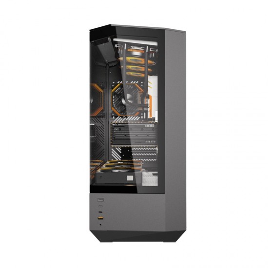 Darkflash DY460 θήκη υπολογιστή (Μαύρο) + 4 ανεμιστήρες ARGB