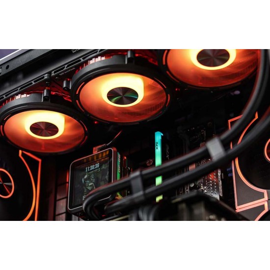 Θήκη υπολογιστή Darkflash F1 (Μαύρο) + 6 ανεμιστήρες ARGB