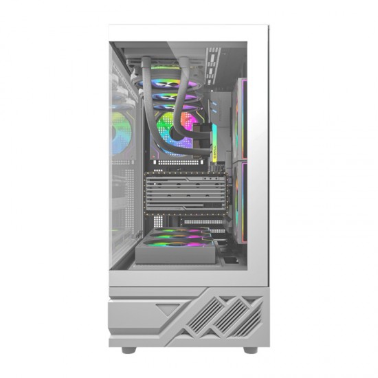 Θήκη υπολογιστή DarkFlash DS950 (λευκή) + 6 ανεμιστήρες